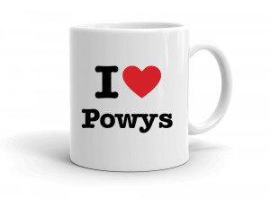 "I love Powys" mug