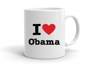 "I love Obama" mug