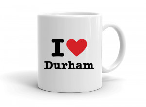 "I love Durham" mug