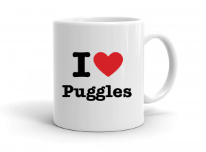 "I love Puggles" mug