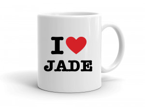 "I love JADE" mug
