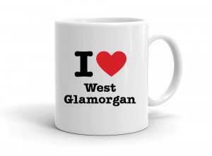 "I love West Glamorgan" mug