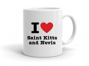 "I love Saint Kitts and Nevis" mug