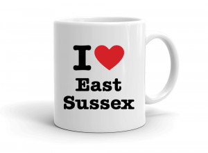 "I love East Sussex" mug
