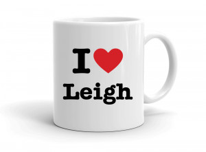 "I love Leigh" mug