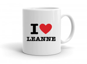 "I love LEANNE" mug
