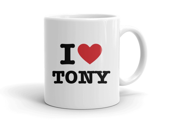 "I love TONY" mug