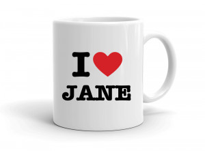 "I love JANE" mug