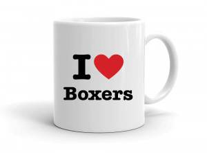 "I love Boxers" mug