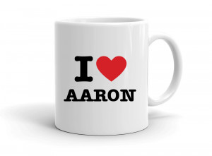 "I love AARON" mug
