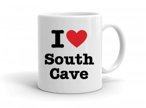 "I love South Cave" mug