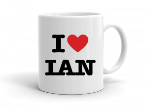"I love IAN" mug