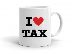 "I love TAX" mug