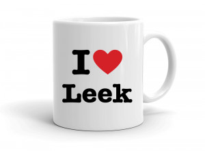 "I love Leek" mug