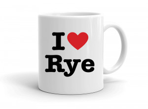 "I love Rye" mug