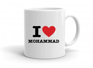"I love MOHAMMAD" mug