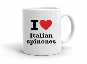 "I love Italian spinones" mug