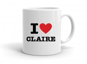 "I love CLAIRE" mug