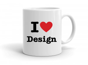 "I love Design" mug