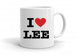 "I love LEE" mug