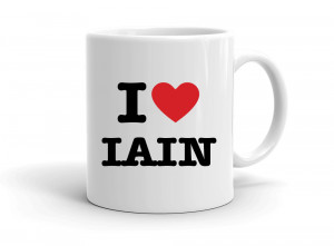 "I love IAIN" mug