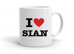 "I love SIAN" mug