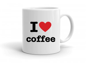 "I love coffee" mug