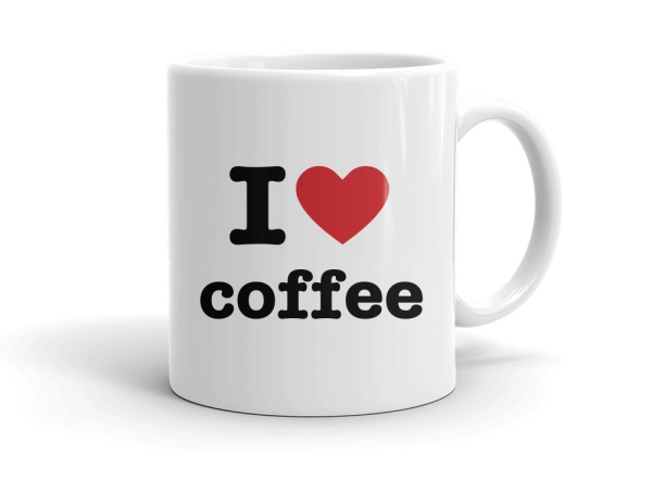 "I love coffee" mug