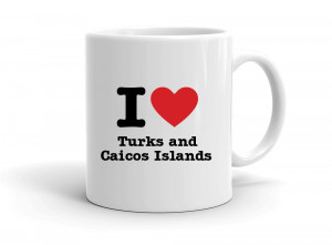 "I love Turks and Caicos Islands" mug