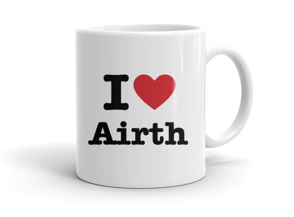 "I love Airth" mug