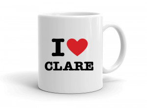 "I love CLARE" mug