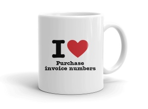 I love Purchase invoice numbers