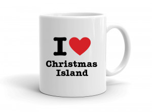 "I love Christmas Island" mug