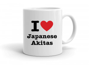 "I love Japanese Akitas" mug
