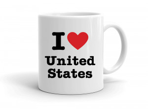 "I love United States" mug