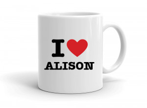 "I love ALISON" mug