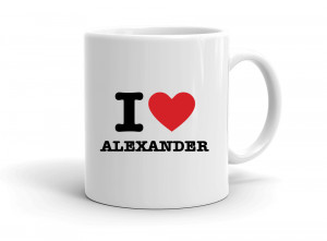 "I love ALEXANDER" mug